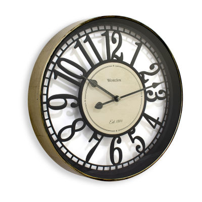 Westclox 12" Bronze Open Arabic Numeral Wall Clock