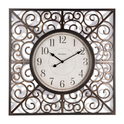 Westclox 20” Stylish Scrolling Detail Wall Clock