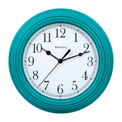 Westclox 9" Teal Round Simplicity Wall Clock