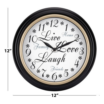 Westclox 12" Live Love Laugh Wall Clock