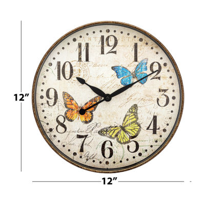 Westclox 12" Round Butterfly Wall Clock