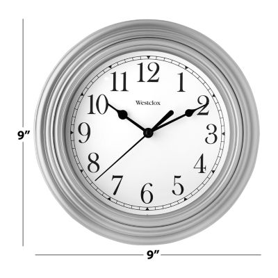 Westclox 9" Silver Round Analog Wall Clock