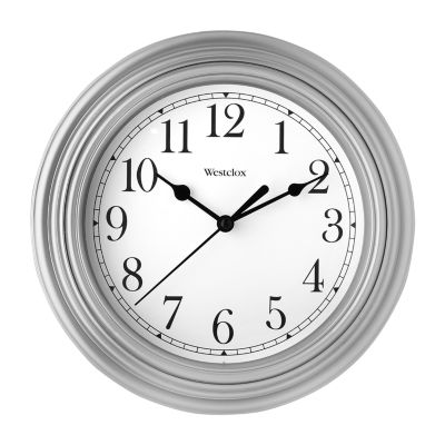 Westclox 9" Silver Round Analog Wall Clock