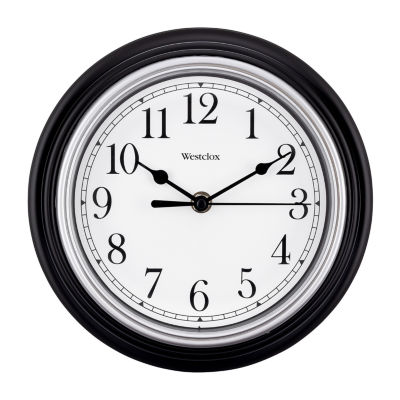 Westclox 9" Black Round Analog Wall Clock