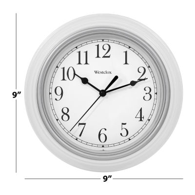 Westclox 9" White Round Wall Clock