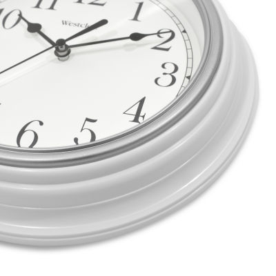 Westclox 9" White Round Wall Clock