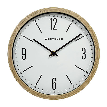 Westclox 10 Analog Quartz Wall Clock, One Size, Brown