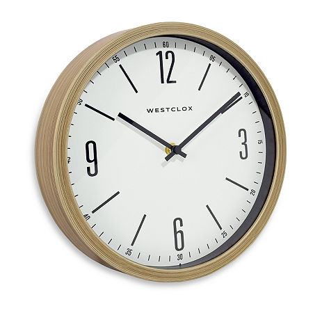 Westclox 10 Analog Quartz Wall Clock, One Size, Brown