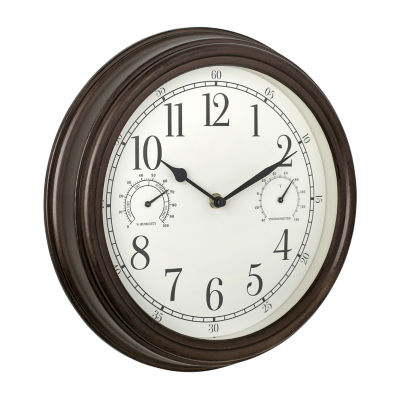 Westclox 12" Brown Silent/Non-Ticking Wall Clock