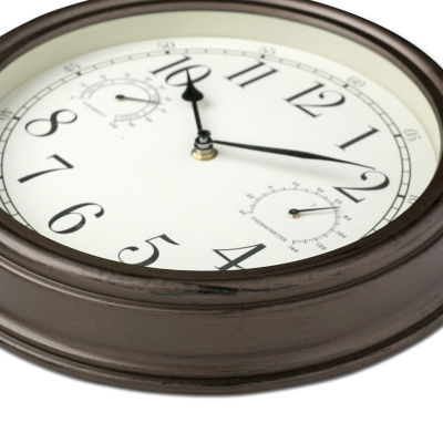 Westclox 12" Brown Silent/Non-Ticking Wall Clock