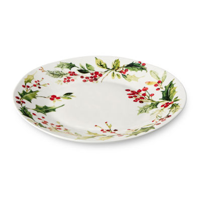 Certified International Holly And Vines Stoneware Serving Platter