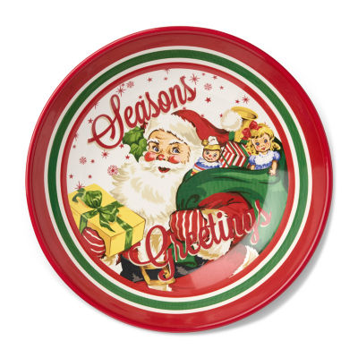 Certified International Santa'S Retro Christmas Ceramic Serving Bowl