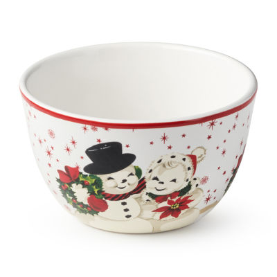 Certified International Santa'S Retro Christmas 4-pc. Ceramic Ice Cream Bowl