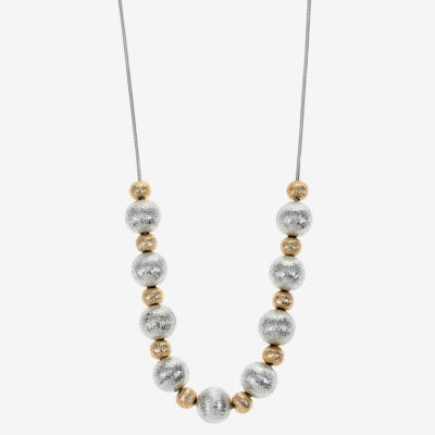 Monet Jewelry Beaded Frontal Womens 17 Inch Collar Necklace