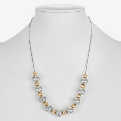 Monet Jewelry Beaded Frontal Womens 17 Inch Collar Necklace