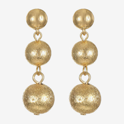 Monet Jewelry Beaded Triple Womens Round Hypoallergenic Drop Earrings