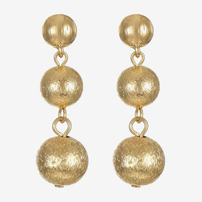 Monet Jewelry Beaded Triple Womens Round Hypoallergenic Drop Earrings