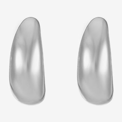 Liz Claiborne Huggie Womens 25.4mm Hypoallergenic Hoop Earrings