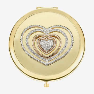 Monet Jewelry Gold Tone Gold Tone Heart Compact Mirror