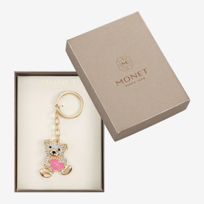Monet Jewelry Gold Tone Love Bear Heart Key Chain