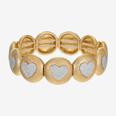Monet Jewelry Womens Heart Stretch Bracelet