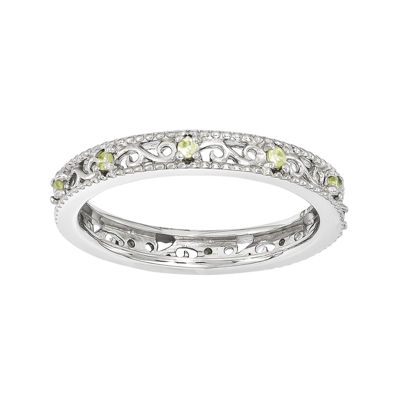 Personally Stackable Genuine Peridot Filigree Eternity Ring JCPenney