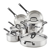 Tramontina 10PC Tri-Ply Clad Cookware Set Silver 80116/1011DS - Best Buy