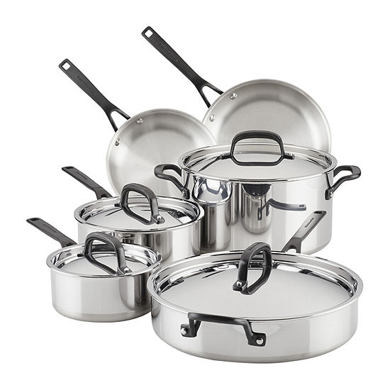 KitchenAid 5-Ply Clad Stainless Steel 10-pc. Cookware Set