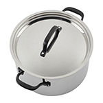 KitchenAid 5-Ply Clad Stainless Steel Stainless Steel Dishwasher Safe Non-Stick Stockpot