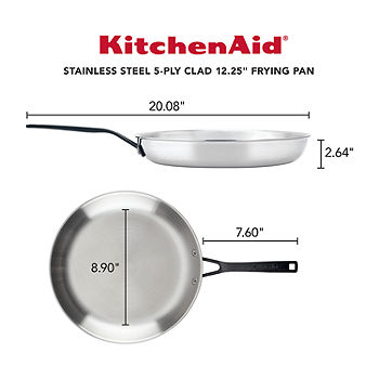 KitchenAid 12 Stainless Steel Skillet Light Silver