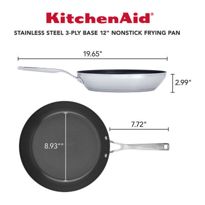 KitchenAid 3-Ply Stainless Steel 12" Frying Pan