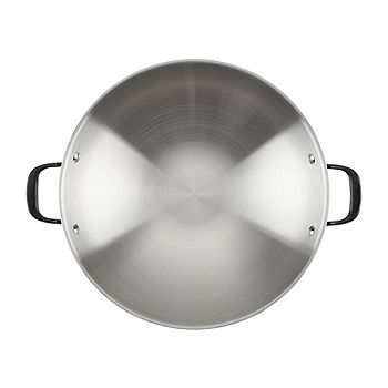 Cooks Standard Wok Pan Stainless Steel, 13-Inch Multi-Ply Clad Stir Fr