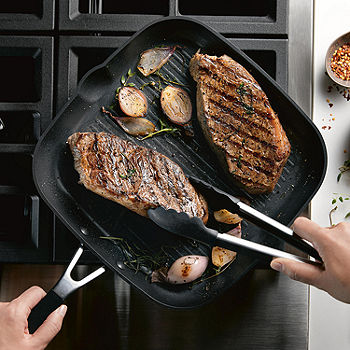 Lodge Chef Collection Grill Pan, Cast Iron, Chef Style, Square, 11 Inch