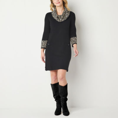 Jessica Howard 3/4 Sleeve Sweater Dress