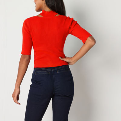 Bold Elements Womens Elbow Sleeve Pullover Sweater