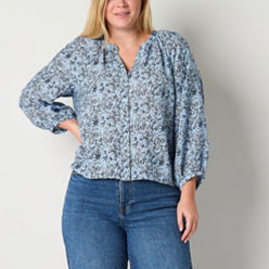 Y Neck Blouses Tops for Women - JCPenney