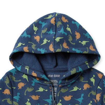 Okie Dokie Toddler & Little Boys Fleece Lightweight Dino Jacket