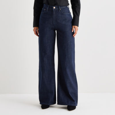 Worthington Womens High Rise Wide Leg Jean