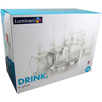 Luminarc Brighton 16-Pc. Glassware Set - Macy's
