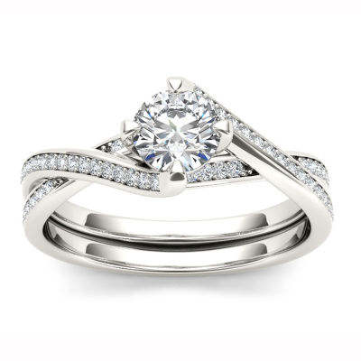 1 CT.T.W. Natural Round Diamond 14K Gold Engagement Ring