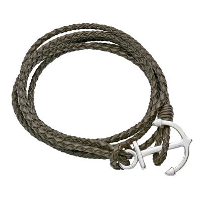 Mens Stainless Steel Wrap Bracelet