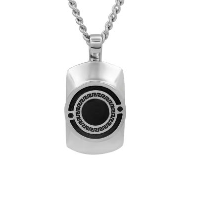 Mens Stainless Steel Pendant Necklace