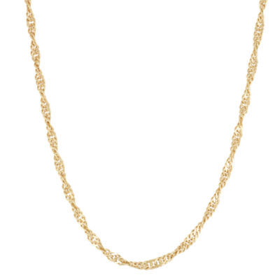 18K Gold Over Silver 24 Inch Chain Necklace