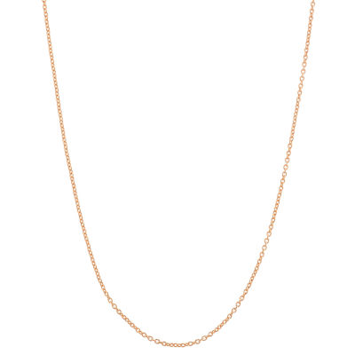 14K Gold Over Silver 22 Inch Semisolid Cable Chain Necklace