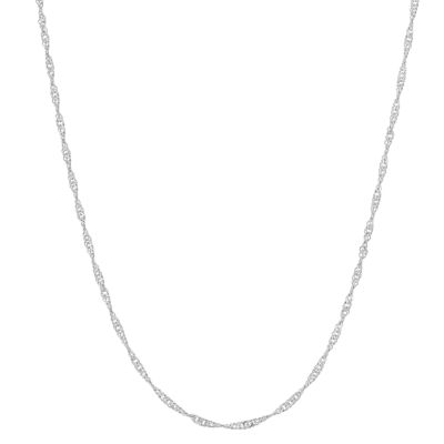 Sterling Silver 20 Inch Semisolid Singapore Chain Necklace JCPenney