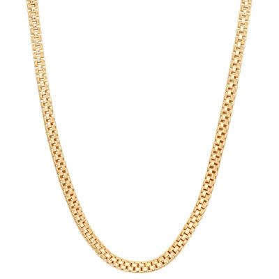 Unisex Adult 14K Gold Over Silver 18 Inch Chain Necklace