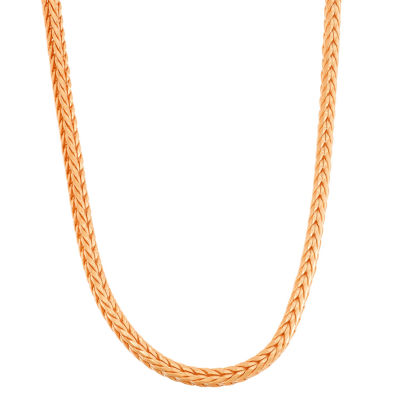 14K Gold Over Silver Inch Semisolid Chain Necklace