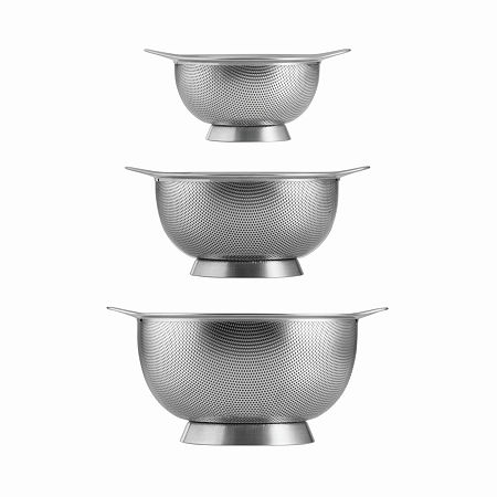 Tramontina Gourmet 3pk. Stainless Steel Colanders, One Size, Stainless Steel