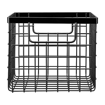 Small Metal Storage Basket - Black - Home All