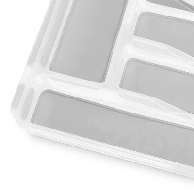 Home Expressions Acrylic & Silicone 5 Section Utensil Holder